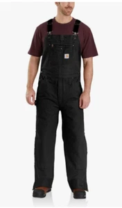 Carhartt Men's Washed Duck Insulated Bib Overall SIZE XL TALL OR4031-M - Picture 1 of 3
