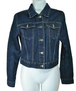 ANGELS Women Small Denim Blue Jean Jacket   100% Cotton Pockets - Picture 1 of 16