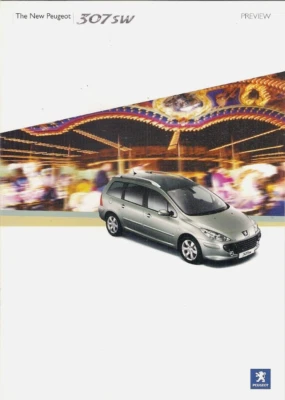Peugeot 307 SW 2005 UK Market Preview Sales Brochure S SE 1.6 2.0 HDi 90 110 136 - Image 1 of 2