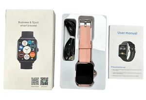 🔥Business & Sport Smart Watch Bracelet Heart Rate Monitor Fitness Track, Pink🔥 - Picture 1 of 1