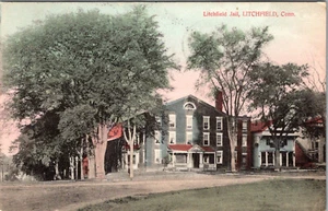 CONNECTICUT - LITCHFIELD JAIL - PRISON - 1909 - OLD POSTCARD - Picture 1 of 2
