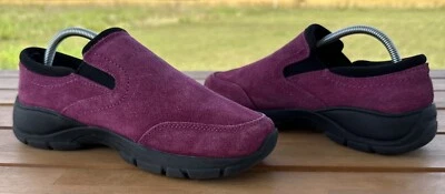 Mocasín sin cordones para mujer LANDS END senderismo ciruela gamuza cuero talla 7,5 Foto 1 de 4