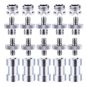 Supporto convertitore montaggio a vite da 1/4"" a 3/8"" per testa a sfera treppiede leggero fotocamera monopiede - Foto 1 di 6