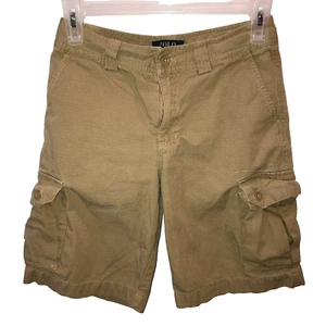 Polo Ralph Lauren Cargo Shorts Boys Size 12 Khaki Green Outdoor Ripstop Active - Picture 1 of 9