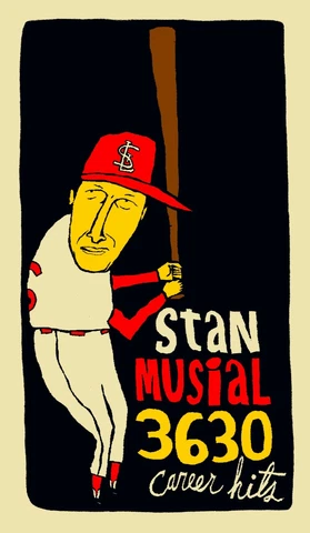 Stan Musial St Louis Cardinals: MLB Baseball HOF Wall Art Poster Print 10"x17" Cover