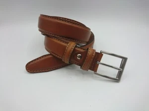 Cintura Uomo Marrone da 3,5 cm in Vera Pelle Made in Italy - Imagen 1 de 10