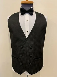 6 Button Double Breasted Geometric Patterned Formal Vest eight different colors - Picture 1 of 22