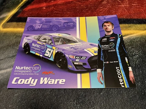 2022 CODY WARE “NURTEC ODT” #51 NASCAR CUP SERIES POSTCARD Cover