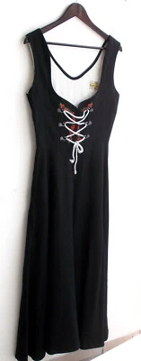 Damen Trachten Kleid ärmellos Leinen schwarz Gr. 38 v. Woiperdinger - Bild 1 von 2