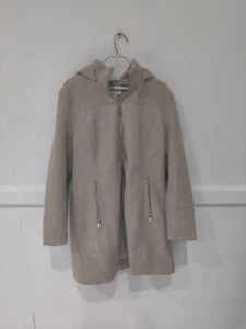 NWT TWO Vince Camuto Women's Full Zip Hooded City Coat Cream Size S $180 7D062 - Picture 1 of 4