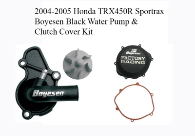 2004-2005 Honda TRX450R Sportrax Boyesen Black Water Pump & Clutch Cover Kit - Image 1 of 3