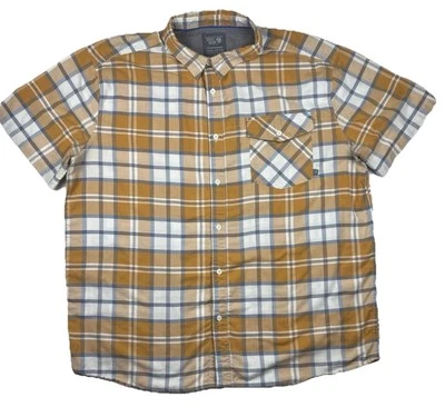 Camisa a Cuadros Mountain Hard Wear Con Botones XL Naranja Negra Foto 1 de 4