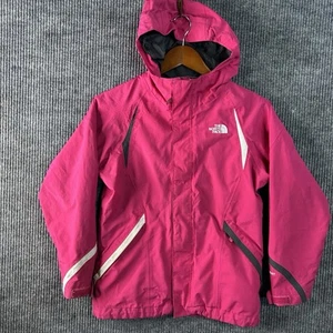The North Face Jacket Girls Medium 10/12 Pink Hyvent Hooded Zip Up - Picture 1 of 24