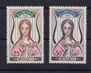 MONACO Anno 1963 Serie CEPT Europa Motivo Donna Colomba Michel 742 - 744 ** MNH - Picture 1 of 1