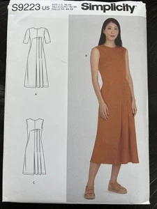 UNCUT Simplicity S9223 Misses Pleated Dress U5 (16-24) Sewing Pattern - Picture 1 of 2