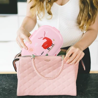 1 Pc Chic Removable Food Storage Container Multi-Purpose Lunch Box (Pink) - Image 1 of 4