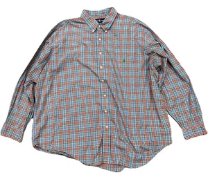 Ralph Lauren Shirt Men's 3XB Big Lavender Green Checkered Classic Fit L/S Shirt - Picture 1 of 12