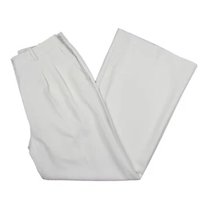 DKNY Womens White High-Waist Pleated Palazzo Wide Leg Pants Trousers 6 BHFO 8493 - Picture 1 of 2