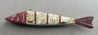Frank Mizera Antique Fish Decoy Spear Fishing Folk Art 1930s 1940s Ely Minnesota - Image 1 of 4