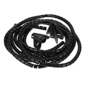 2 Pcs Coiled Tube Cable Organizer Management Wire Organiser Cover - Afbeelding 1 van 5