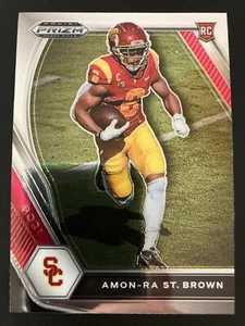 2021 Panini Prizm Draft Picks Rookie RC 133 Amon-Ra St. Brown - Bild 1 von 2
