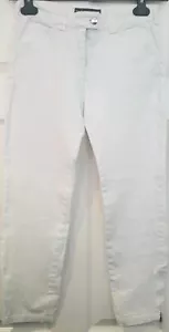 BALENCIAGA PANTS White Cotton Stretch Slim Capri Jeans Trousers Pants FR38 UK10 - Picture 1 of 8