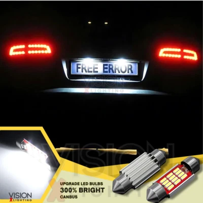Audi A5 2007-2011 Actualización Bombillas Número Placa LED 300% Blanco Brillante Canbus - Imagen 1 de 4