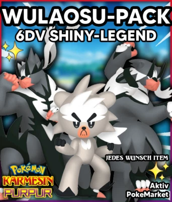 WULAOSU PACK ✨ SHINY 6DV ✨ Pokemon Karmesin und Purpur Lvl 100 Battle Ready - Bild 1 von 4