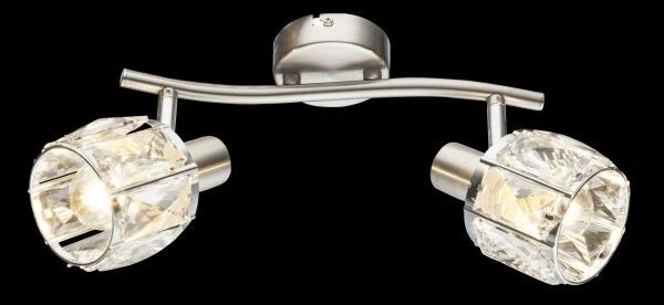 Lampadario Due eleganti faretti mobili in preziosi cristalli di vetro incornic - Immagine 1 di 4