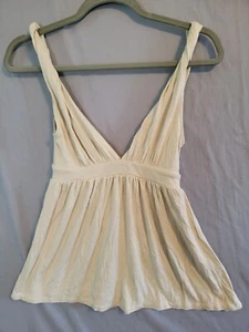 Club Monaco Womens Size XS Twisted Shoulder Strap Halter Top Nude Beige - Picture 1 of 9