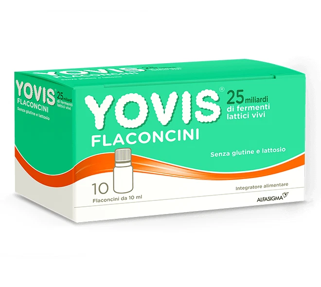 ALFASIGMA Yovis 10 Flaconcini da 25 Miliardi di Fermenti Lattici Vivi