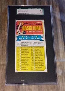 1970-71 Topps NBA Basketball CHECKLIST 2 111-175 #101 Unmarked SGC 5.5 EX+