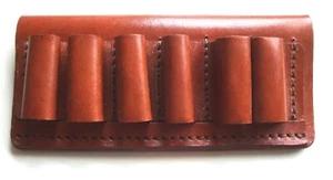 Schrot (12er) Patronenetui, Patronengurtstreifen aus Leder - Bild 1 von 2