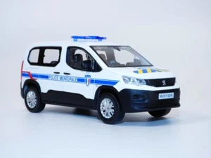 PEUGEOT RIFTER police municipale stripping bleu & jaune 1/43 - Picture 1 of 1