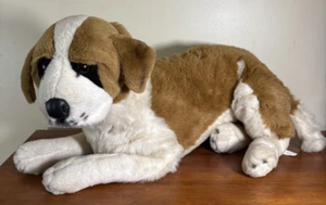 St. Bernard Dog Large Plush Stuffed Brown & White Animal Toy 26" Please Read - Picture 1 of 10