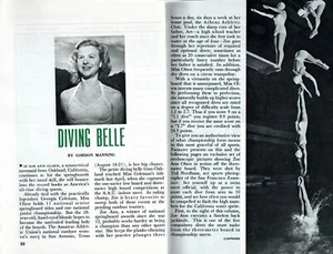 WOMEN’S DIVING 1949 PICTORIAL ZOE ANN OLSEN-JENSEN OLYMPIC MEDAL DIVER JACKIE - Picture 1 of 2