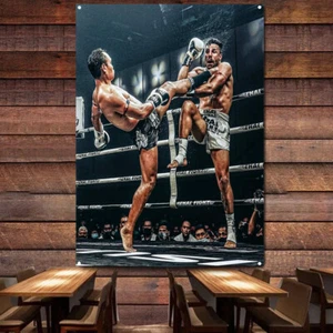 Decorative Banner & Flag for Boxing Gym Fighting Hall - Combat Wall Art Tapestry - Picture 1 of 5