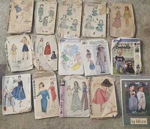 Lot 15 Vintage Baby Toddler Child Teen Woman Dress Jacket Pattern ADVANCE Boy - Picture 1 of 1