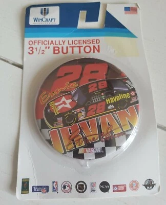 ERNIE IRVAN #28 Texaco Havoline  Wincraft 3 1/2 Inch Button Pin Winston 90s Era - Image 1 of 4