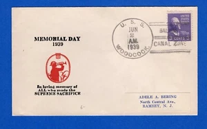 USS Woodcock AM-14 Memorial Day Balboa, Canal Zone Cancelled June 2, 1939 - Picture 1 of 1