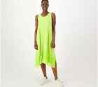 ~ New Logo Lori Goldstein Rayon 230 Dress  Broomstick Hem Wild Lime Xl Petite