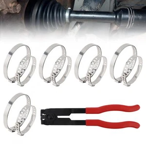 CV Joint Axle Boot Clamp Pliers Tool with 10 Crimp Bands Replace For Auto /ATV - Picture 1 of 10