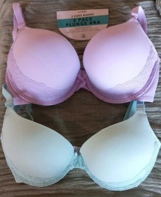 2 SIZES BIGGER MAXIMISE TRIPLE THICK BOOB JOB SUPERBOOST BRA GEORGE 2 PACK-FAB