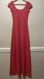 Lilly Pulitzer Ramsay Lipstick Pin Pier Stripe Pink Knit Maxi Dress Size XS - Picture 1 of 9