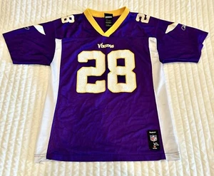 MN Vikings Adrian Peterson #28 Jersey-worn once-Youth XL (sz 18-20) - Picture 1 of 9