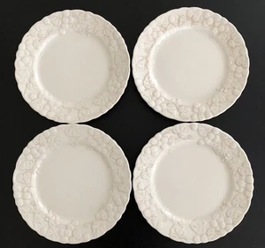 Set Of 4 Metlox - Poppytrail - Vernon Antique Grape White 7-5/8” Salad Plate EUC - Picture 1 of 5