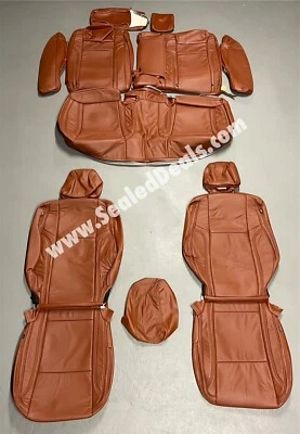 Cubiertas de asiento de cuero coñac mejoradas para Dodge Charger 2015-19 asientos deportivos SXT R/T Foto 1 de 4