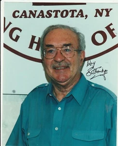 REG GUTTERIDGE GIORNALISTA BOXE HOFer FOTO AUTOGRAFATA ORIGINALE AUTENTICA - Foto 1 di 2