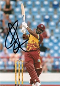 WEST INDIES CRICKET: EVIN LEWIS SIGNED 6x4 ACTION PHOTO+COA - Picture 1 of 1