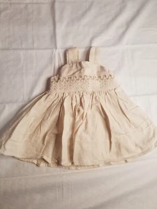 Mexican embroidered handmade dress Color Beige Size 10 -12 Months - Picture 1 of 4
